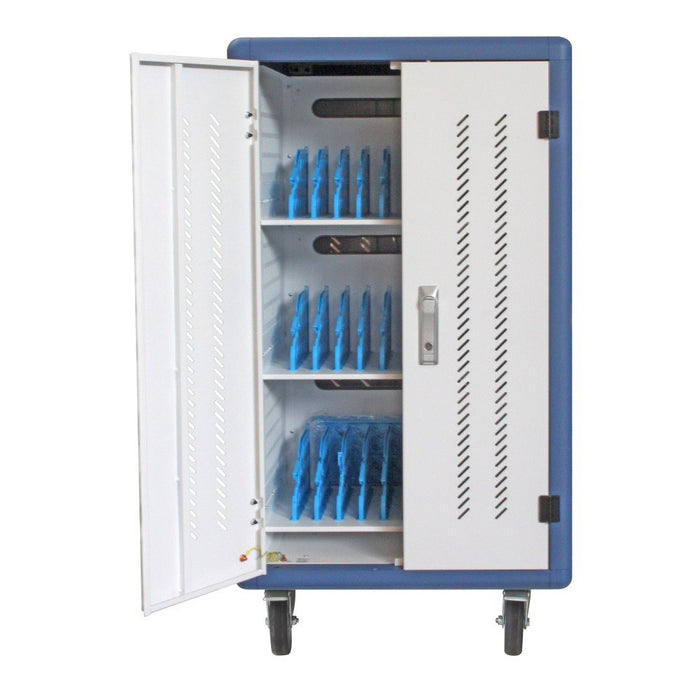 EAN 8051128108705 - Techly I-CABINET-30DTY carrito y armario de dispositivo portátil Independiente Blanco, Azul imagen 2
