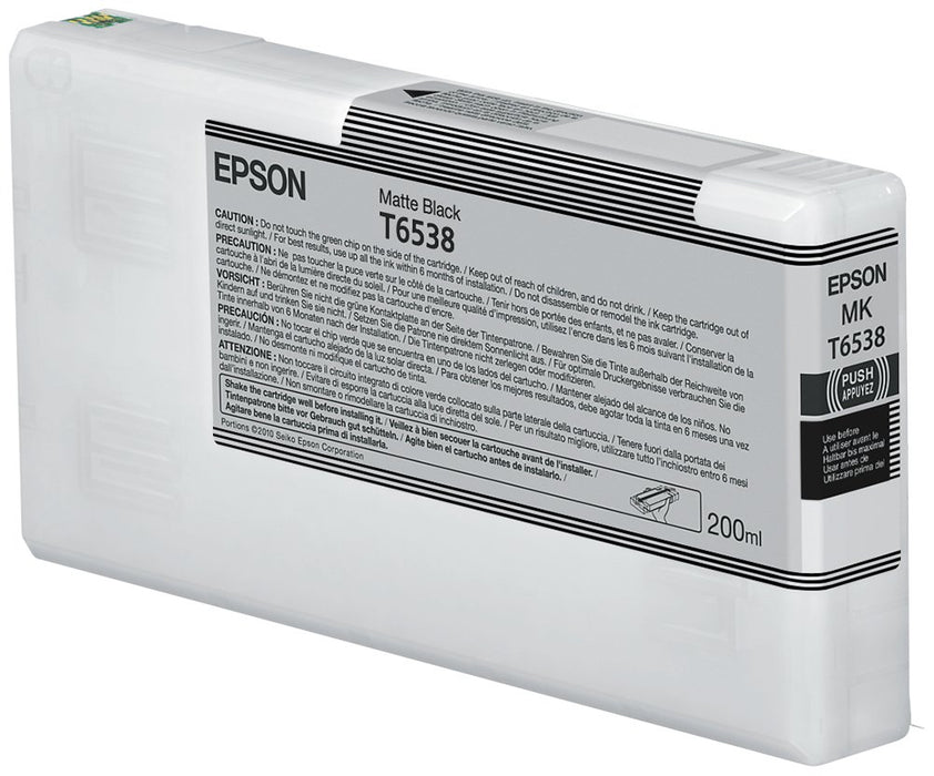 EAN 0010343877689 - Epson T6538 Matte Black Ink Cartridge (200ml) cartucho de tinta 1 pieza(s) Original imagen 1