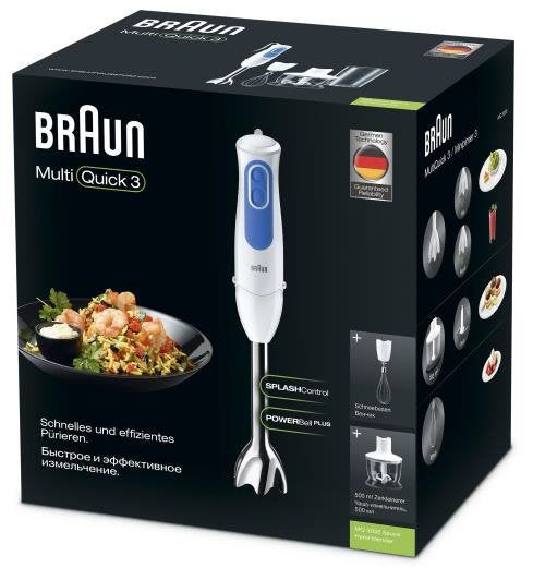 EAN 8021098770622 - Braun MQ3035WH Sauce 0,6 L Batidora de inmersión 700 W Azul, Blanco imagen 2