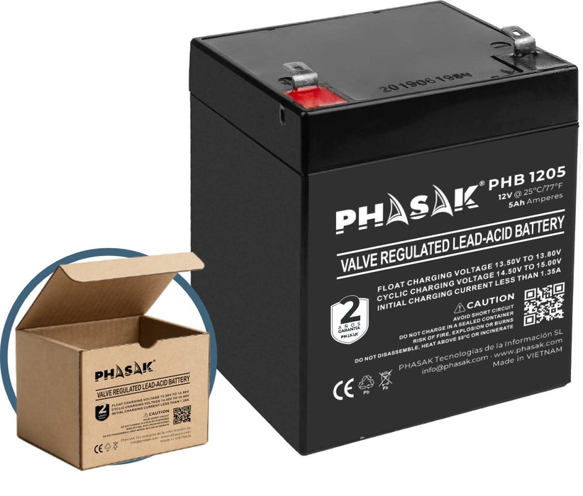EAN 5605922000661 - Phasak PHB 1205 batería para sistema ups Sealed Lead Acid (VRLA) imagen 1