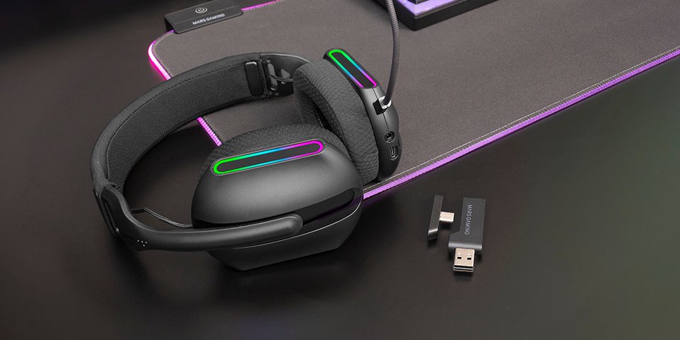 EAN 8435693109075 - Mars Gaming MHW-PRO Auriculares Inalámbrico y alámbrico Diadema Juego USB Tipo C Bluetooth Negro imagen 3