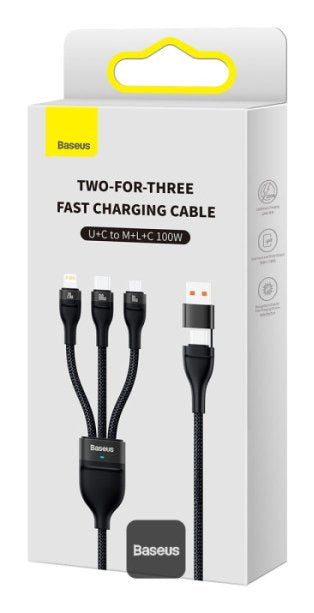 EAN 6932172608743 - Baseus CASS030101 cable USB 1,2 m USB A/USB C USB C/Micro-USB B/Lightning Negro imagen 3