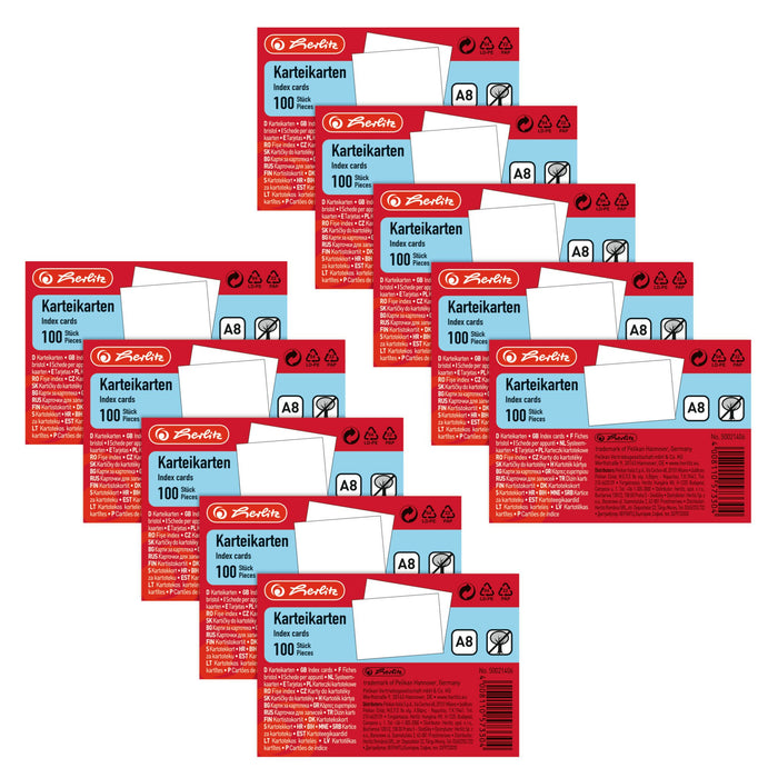 EAN 4008110573304 - Herlitz 50021406 ficha Blanco 10 pieza(s) imagen 3