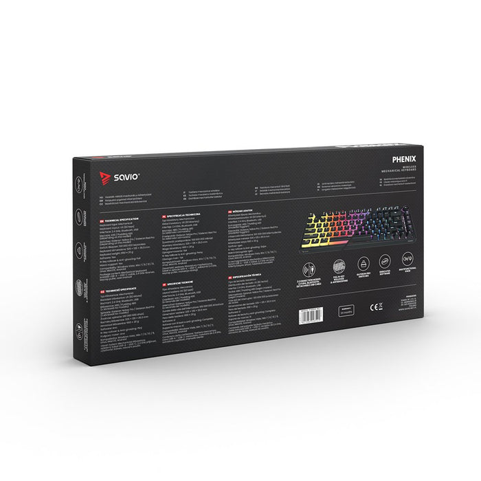 EAN 5901986048572 - Savio Phenix SAVGK- YELLOW PUDDING teclado Juego USB + RF Wireless + Bluetooth QWERTY Inglés de EE. UU. N imagen 9