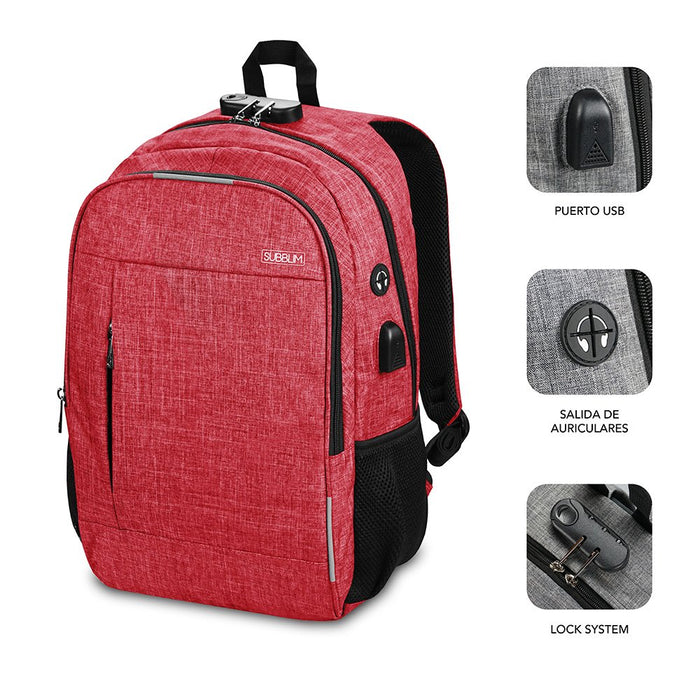 EAN 8436586741358 - SUBBLIM SUB-BP-1UL0002 mochila Rojo Oxford imagen 2