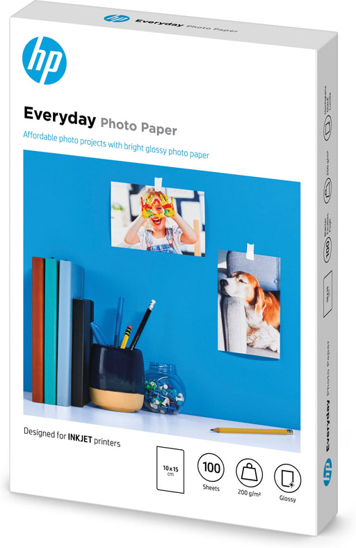 EAN 0886111974887 - HP Everyday Glossy Photo Paper-100 sht/10 x 15 cm Blanco Brillo imagen 2
