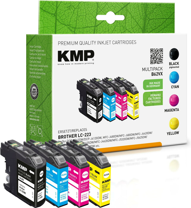 EAN 4011324370980 - KMP B62VX cartucho de tinta 4 pieza(s) Compatible Negro, Cian, Magenta, Amarillo imagen 1