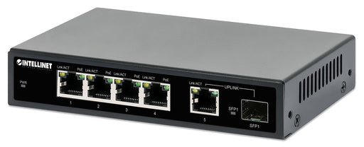 EAN 0766623561822 - Intellinet 561822 switch Gigabit Ethernet (10/100/1000) Energía sobre Ethernet (PoE) Negro imagen 1