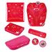 EAN 4008110283920 - Herlitz SoftLight Plus Stars&Strips juego de mochila escolar Chica Poliéster Rosa, Rojo imagen 1