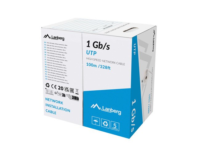 EAN 5901969446708 - Lanberg LCU6-10CC-0100-S cable de red Gris 100 m U/UTP (UTP) imagen 1