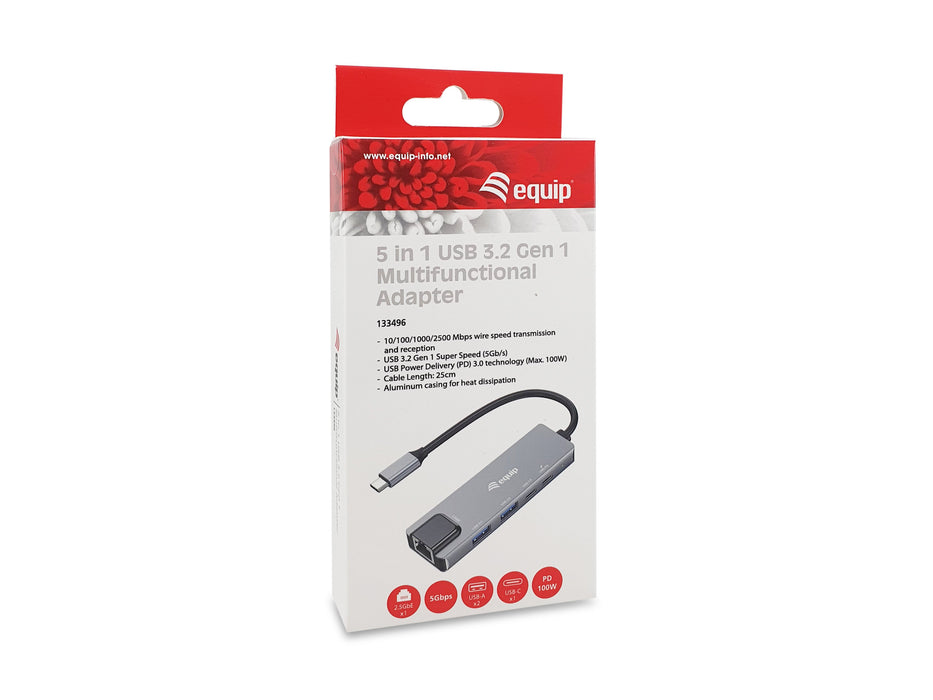 EAN 4015867239308 - Equip 133496 base para portátil y replicador de puertos Alámbrico USB 3.2 Gen 1 (3.1 Gen 1) Type-C Gris imagen 8