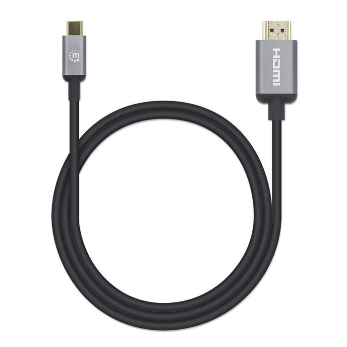 EAN 0766623153591 - Manhattan 153591 adaptador de cable de vídeo 1 m HDMI tipo A (Estándar) USB Tipo C Negro, Gris imagen 5