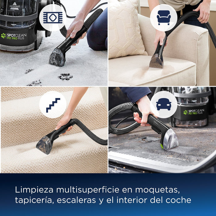 EAN 11120272369 - Bissell SpotClean Pet Pro Plus Limpiador a vapor de cilindro 2,8 L 750 W Negro, Transparente imagen 4