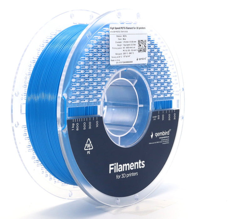 EAN 8716309131728 - Gembird 3DP-PETG1.75HY-01-B material de impresión 3d Polietileno tereftalato glico (PETG) Azul 1 kg imagen 1