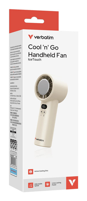 EAN 23942323433 - Verbatim Cool 'n' Go Ice Touch Plata, Blanco Ventilador de mano imagen 5