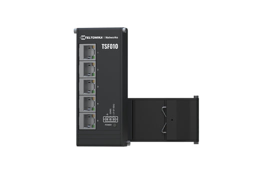 EAN 4779051841356 - Teltonika NETWORKS TSF010 Flat Ethernet Switch No administrado Fast Ethernet (10/100) DIN rail Negro imagen 1