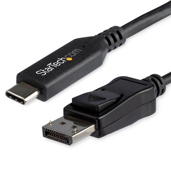 EAN 0065030880350 - StarTech.com CDP2DP146B adaptador de cable de vídeo 1,8 m USB Tipo C DisplayPort Negro imagen 1