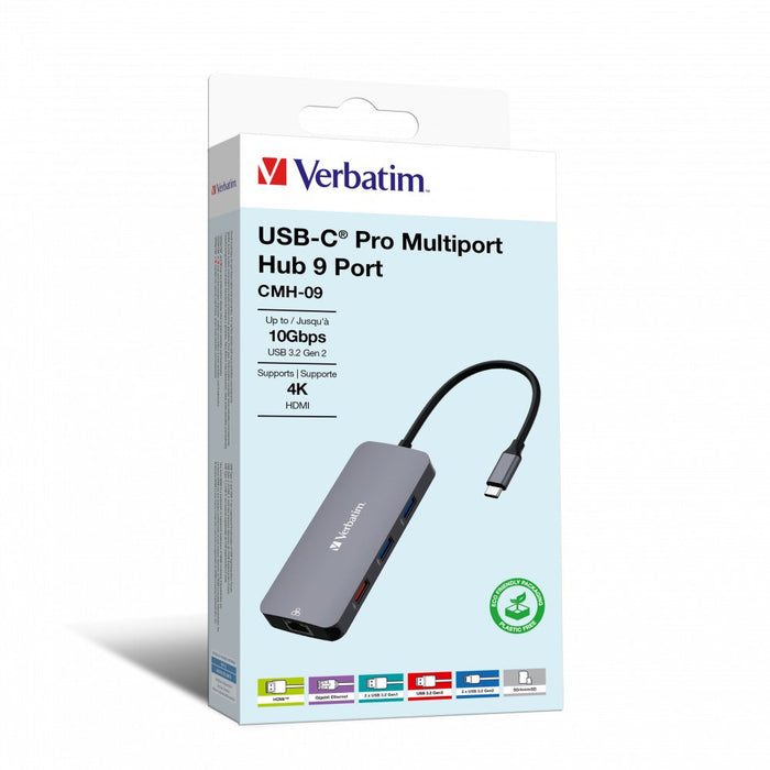 EAN 0023942321521 - Verbatim CMH-09 USB Tipo C 10000 Mbit/s Plata imagen 1