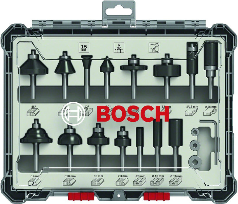EAN 3165140958028 - Bosch 2 607 017 471 fresa para ruteadora Juego de fresas 15 pieza(s) imagen 2