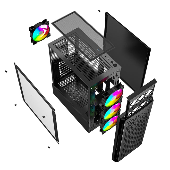 EAN 8716309127479 - Gembird Fornax 400X Midi Tower Negro imagen 10