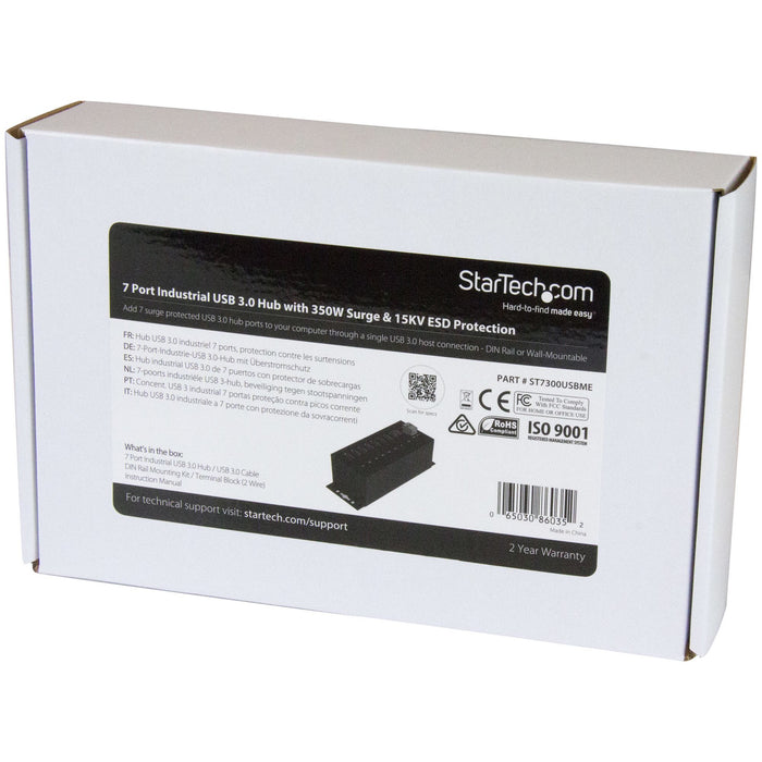 EAN 0065030881876 - StarTech.com HB30A7AME hub de interfaz USB 3.2 Gen 1 (3.1 Gen 1) Type-B 5000 Mbit/s Negro imagen 5