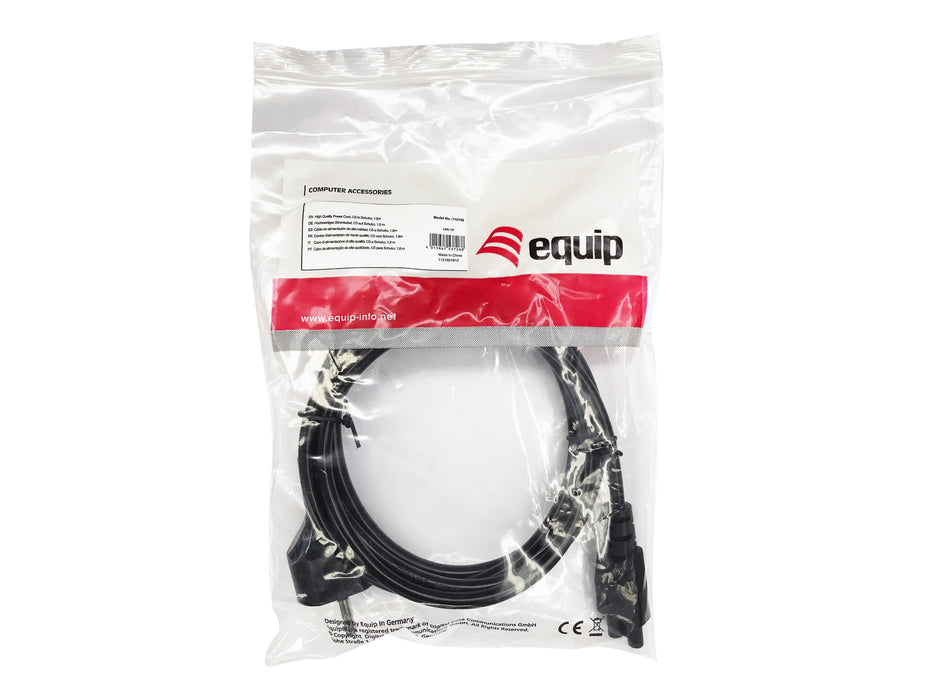 EAN 4015867238738 - Equip 112150 cable de transmisión Negro 1,8 m CEE 7/7 IEC C5 imagen 4