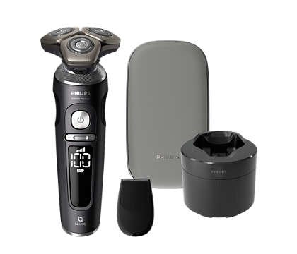 EAN 8720689004336 - Philips Shaver S9000 Prestige SP9840/32 afeitadora Máquina de afeitar de rotación Recortadora Gris imagen 1