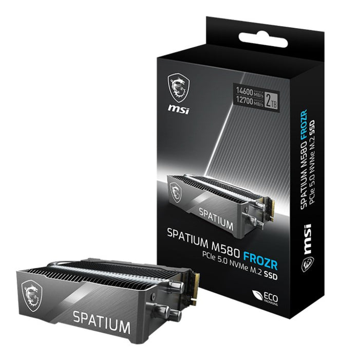 EAN 4711377193405 - MSI SPATIUM M580 PCIe 5.0 NVMe M.2 FROZR 2TB unidad de estado sólido PCI Express 5.0 3D NAND imagen 1