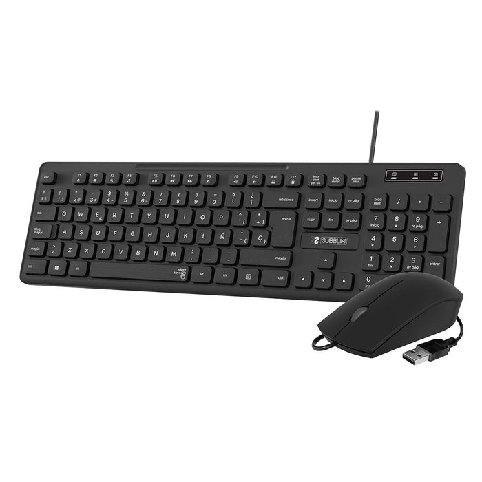 EAN 8436586742362 - SUBBLIM SUBKBC-CSSK01 teclado Ratón incluido Universal QWERTY Español Negro imagen 1
