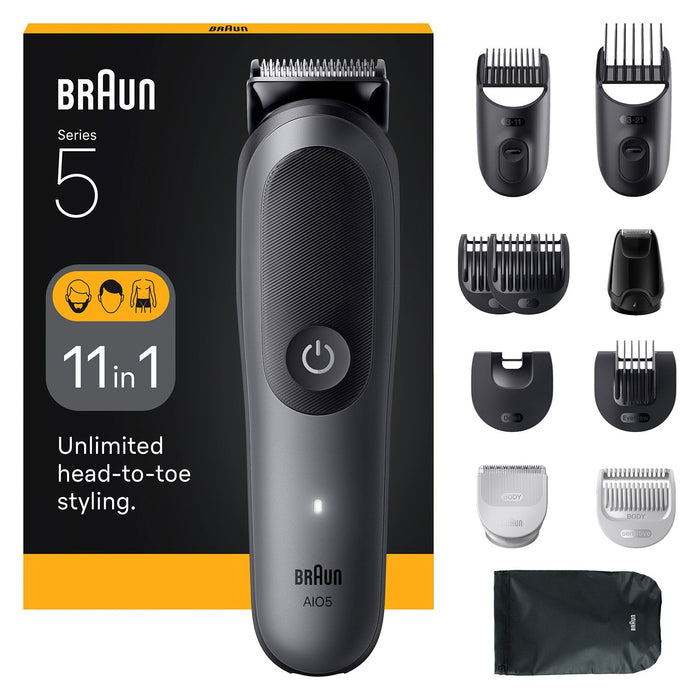EAN 7500435245104 - Braun AIO5560 cortadora de pelo y maquinilla Negro, Gris 14 Ión de litio imagen 1