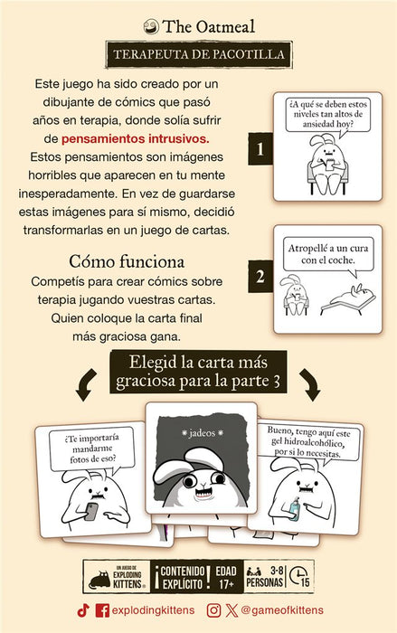 EAN 0810083040646 - Asmodee Exploding Kittens EKIHT01ES juego de tablero Terapeuta de pacotilla 15 min Juego De Cartas Partid imagen 3