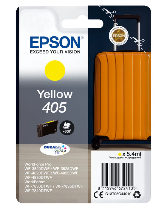 EAN 8715946672410 - Epson 405 DURABrite Ultra Ink cartucho de tinta 1 pieza(s) Original Rendimiento estándar Amarillo imagen 1