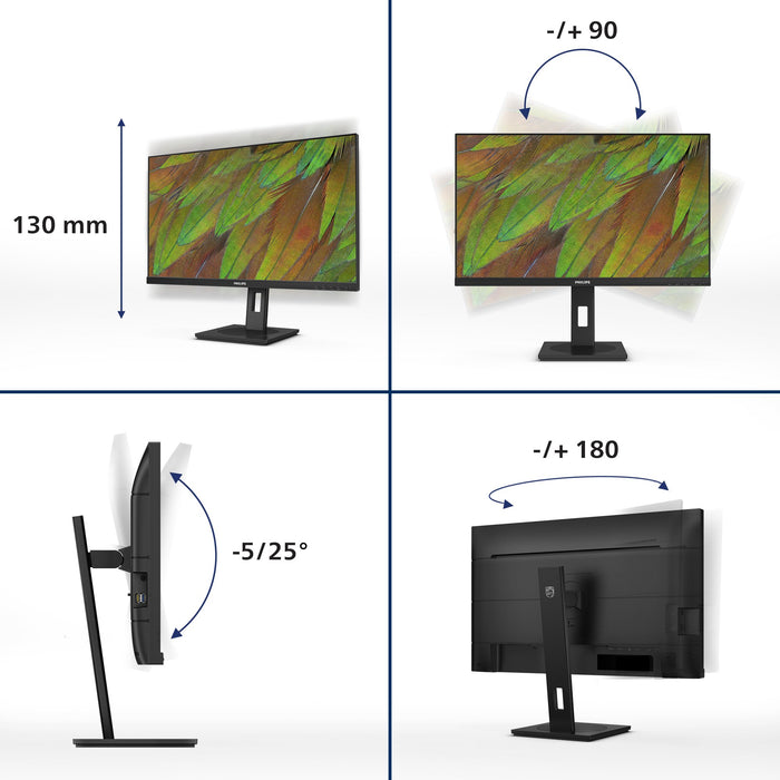 EAN 8721038001259 - Philips 3000 series 27B1U3900/00 pantalla para PC 68,6 cm (27") 3840 x 2160 Pixeles 4K Ultra HD LCD Negro imagen 3