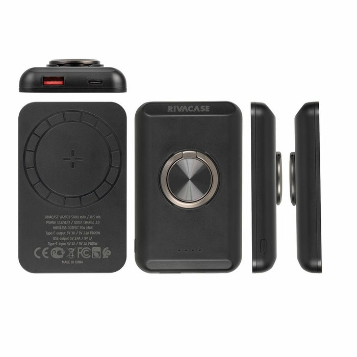 EAN 4260709013367 - Rivacase VA2603 batería externa Polímero de litio 5000 mAh Cargador inalámbrico Negro imagen 8