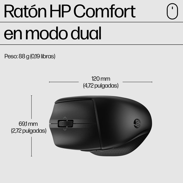 EAN 5715063677353 - HP 685 Comfort Dual-Mode Mouse ratón Hogar mano derecha Bluetooth + USB Type-A 1200 DPI imagen 3