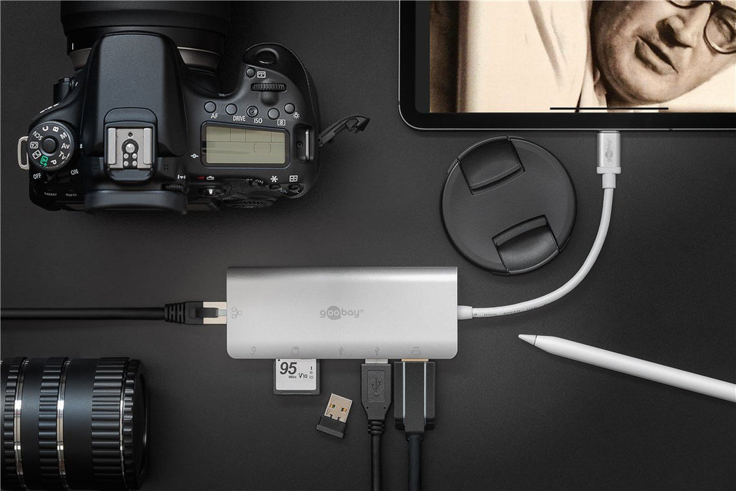 EAN 4040849767883 - Goobay 76788 base para portátil y replicador de puertos USB Tipo C Plata imagen 8