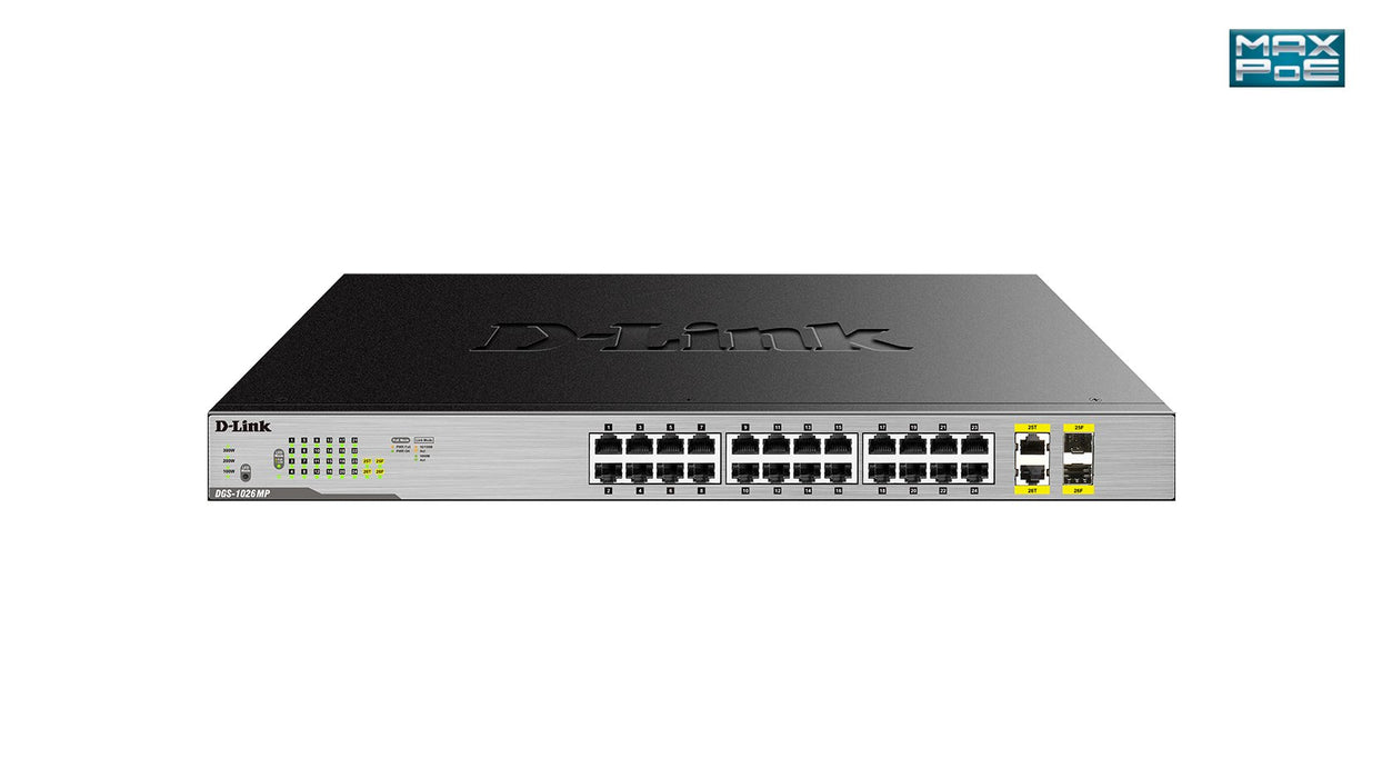 EAN 0790069426667 - D-Link DGS-1026MP switch No administrado Gigabit Ethernet (10/100/1000) Energía sobre Ethernet (PoE) Negr imagen 1