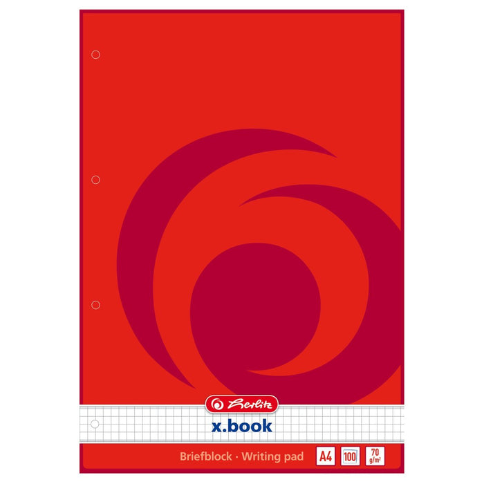 EAN 4008110733432 - Herlitz 733436 cuaderno y block A4 100 hojas Rojo, Blanco imagen 1