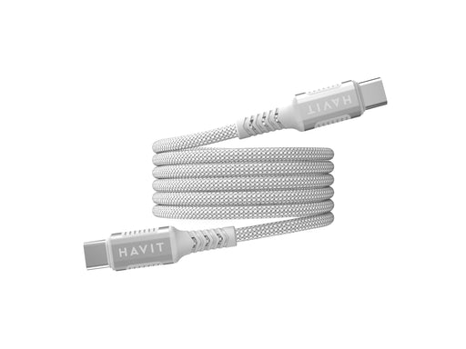 EAN 6939119077556 - Havit 6939119077556 cable USB 1 m USB C Plata, Blanco imagen 1
