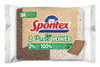 EAN 3384126003877 - Spontex 3384126003877 esponja Rectangular Vellón, Esponja Beige, Marrón 2 pieza(s) imagen 1