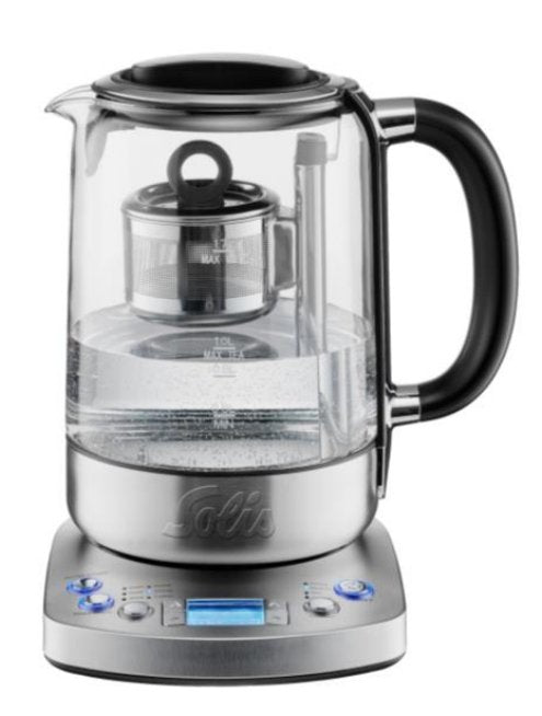 EAN 7611210962014 - Solis 962.01 tetera eléctrica 1,7 L 2200 W Negro, Acero inoxidable, Transparente imagen 1