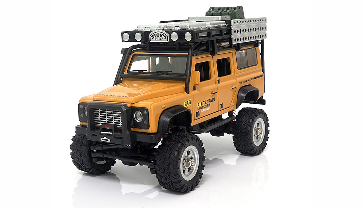EAN 4260768510005 - Amewi D90X28 Metall Scale Crawler gelb modelo controlado por radio Camión oruga Motor eléctrico 1:28 imagen 1