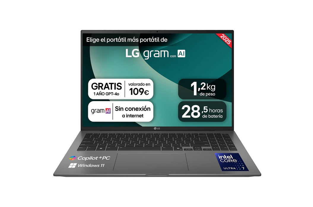 EAN 8806096454886 - LG Gram 16Z90TL-G.AU88B ordenador portatil Intel Core Ultra 7 258V Portátil 40,6 cm (16") WQXGA 32 GB LPD imagen 1