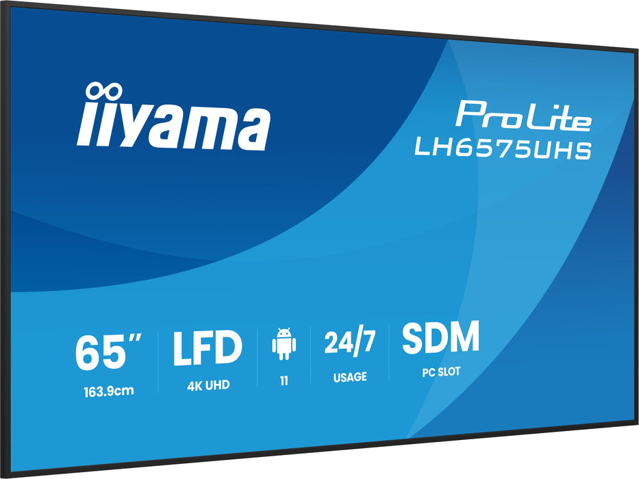 EAN 4948570125265 - iiyama LH6575UHS-B2AG pantalla de señalización Pantalla plana para señalización digital 163,8 cm (64.5")  imagen 3