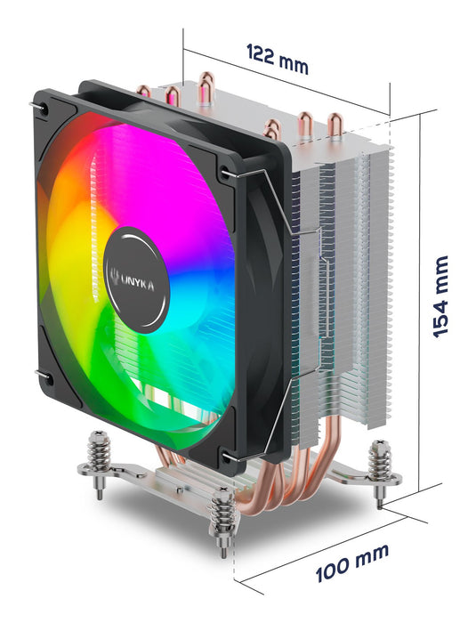 EAN 8436617921209 - UNYKAch UNYCOOL H40 ARGB Procesador Refrigerador de aire 12 cm Gris 1 pieza(s) imagen 4