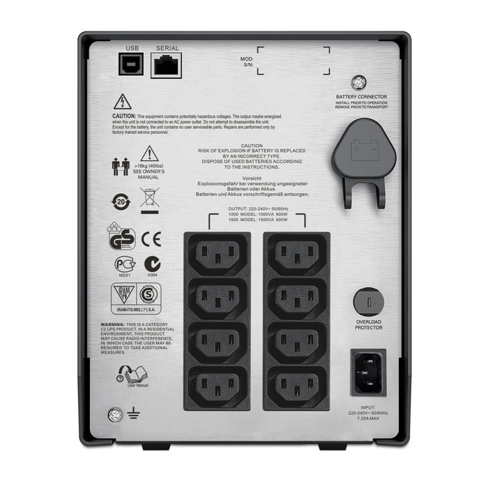 EAN 0731304303688 - APC Smart-UPS sistema de alimentación ininterrumpida (UPS) Línea interactiva 1 kVA 600 W 8 salidas AC imagen 2