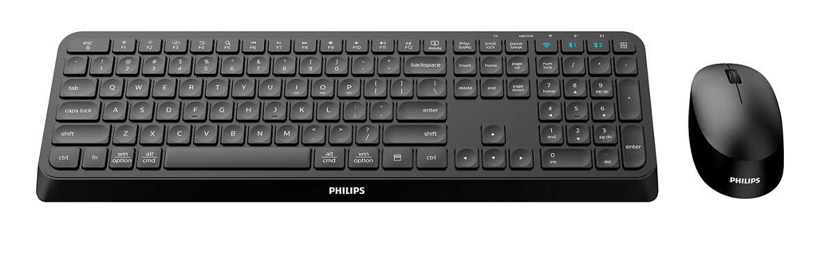 EAN 8712581779580 - Philips 4000 series SPT6407B/16 teclado Ratón incluido Universal RF Wireless + Bluetooth QWERTY Inglés Ne imagen 3