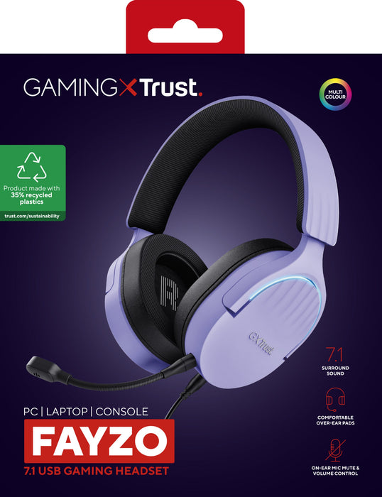EAN 8713439253030 - Trust GXT 490P FAYZO Auriculares Alámbrico Diadema Juego USB tipo A Negro, Púrpura imagen 14