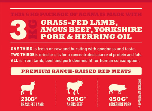 EAN 0064992561123 - Acana Dog TF Classics Red 11,4 kg Adulto Ternera, Cordero, Cerdo imagen 2