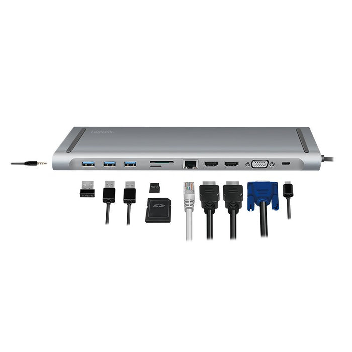 EAN 4052792062847 - LogiLink UA0373 base para portátil y replicador de puertos Alámbrico USB 3.2 Gen 1 (3.1 Gen 1) Type-C Alu imagen 5